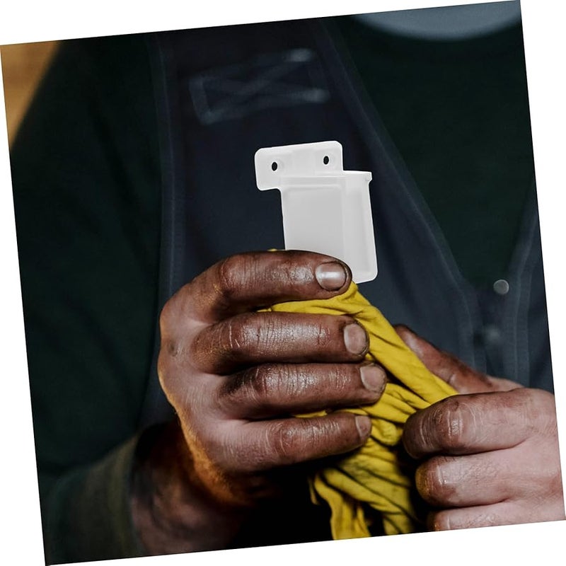 6 قطع من دعامات الرف البلاستيكية الثقيلة مثبتة على الحائط مع مسامير لتخزين المنزل والمكتب - Image 5