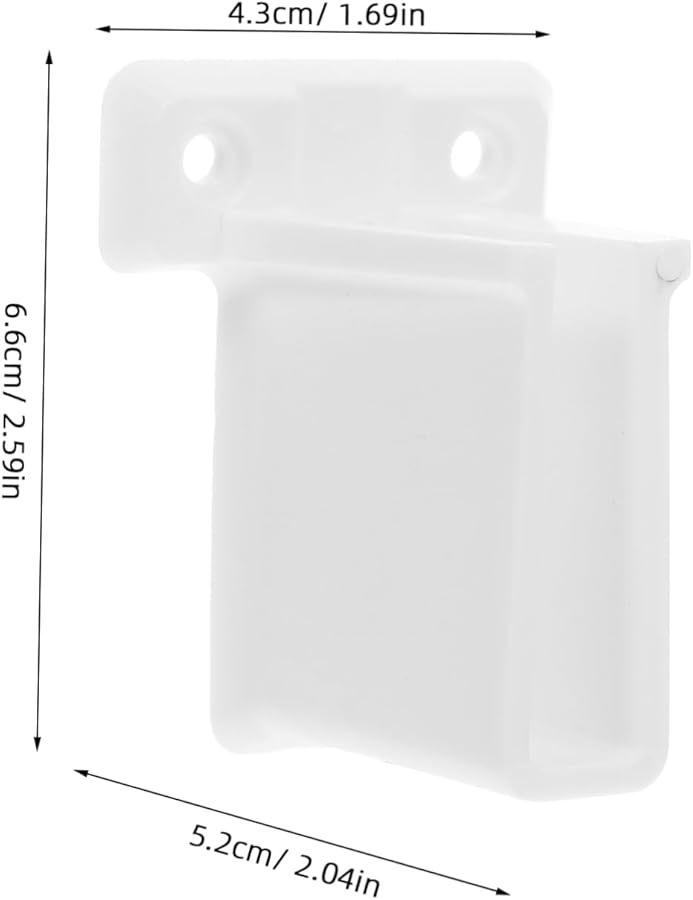 6 قطع من دعامات الرف البلاستيكية الثقيلة مثبتة على الحائط مع مسامير لتخزين المنزل والمكتب - Image 3