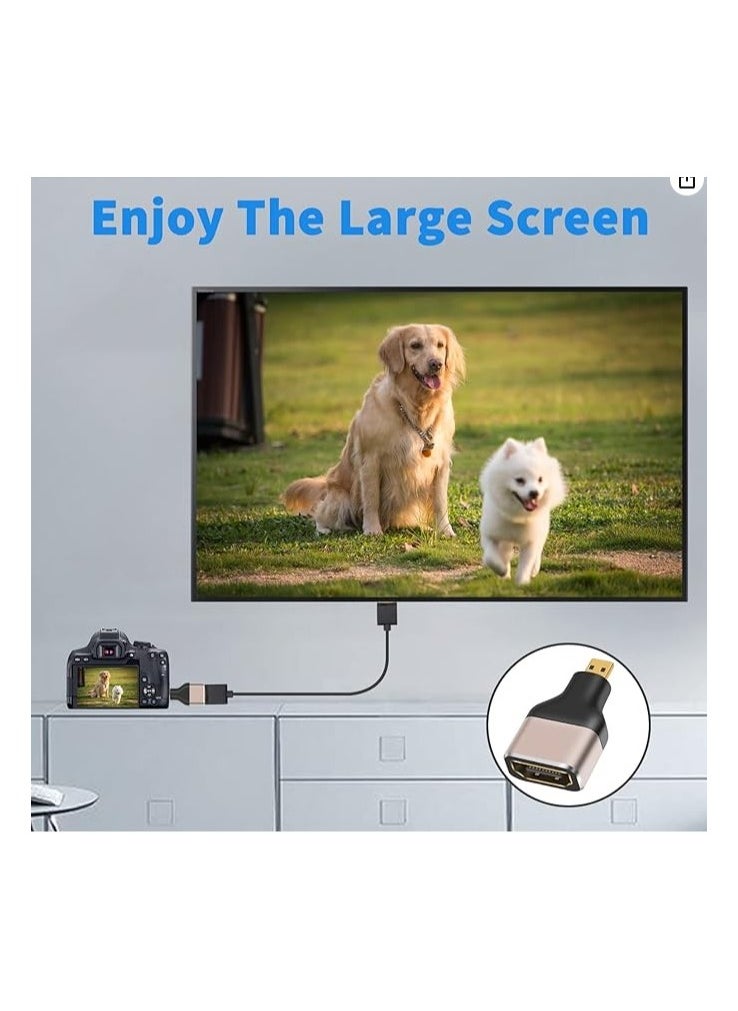 ماركة غير محددة محول HDMI صغير 8K إلى HDMI، محول Micro HDMI ذكر إلى HDMI أنثى يدعم 8K@60 هرتز، 4K@120 هرتز، 1080P، 3D، ARC، HDR، لجهاز العرض، الشاشة، التلفزيون.  - Image 2