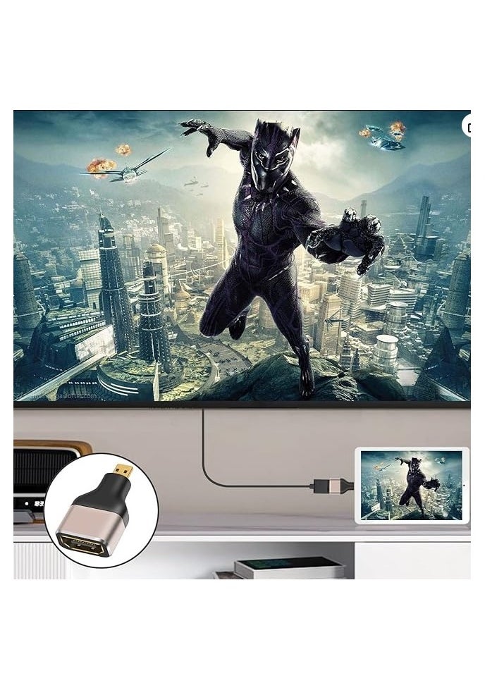 ماركة غير محددة محول HDMI صغير 8K إلى HDMI، محول Micro HDMI ذكر إلى HDMI أنثى يدعم 8K@60 هرتز، 4K@120 هرتز، 1080P، 3D، ARC، HDR، لجهاز العرض، الشاشة، التلفزيون.  - Image 3