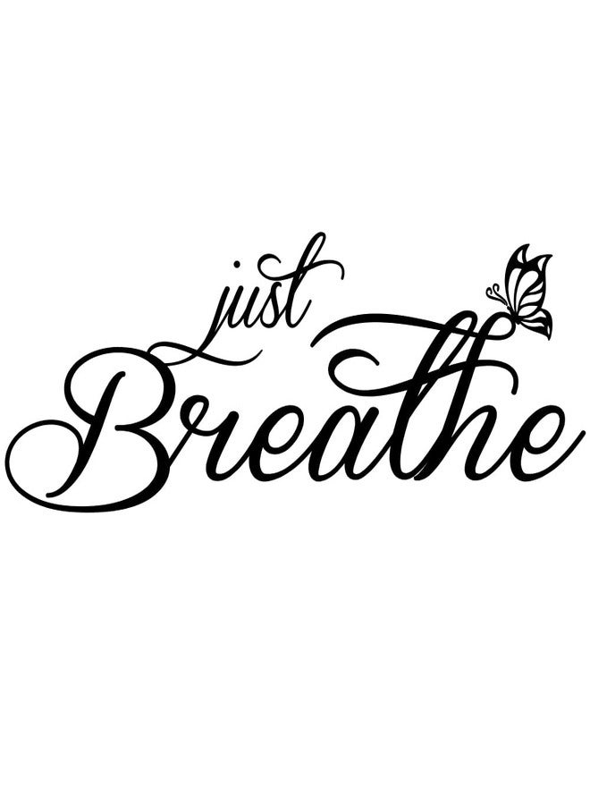 Fencosyn Just Breathe Inspirational Quotes Vinyl Wall Decal Positive Art Letters Sayings Living Room Décor - Image 1