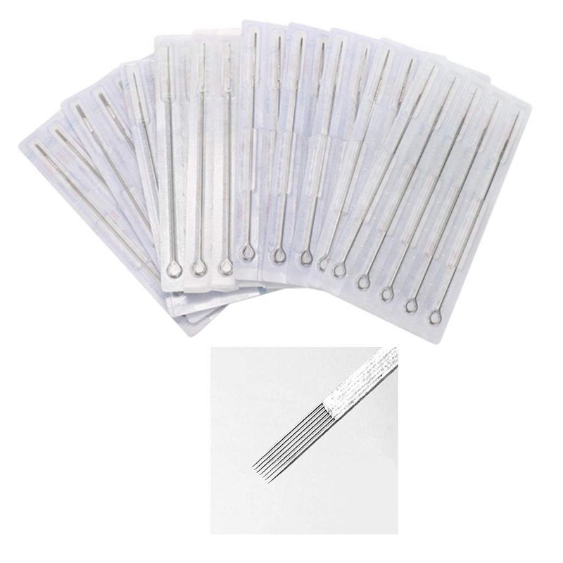 new star tattoo Tattoo Needles,New Star Tattoo Box Of 50#12 7F Pro Flat Shader Premade Sterile Tattoo Needles Supply 1207F - Image 1