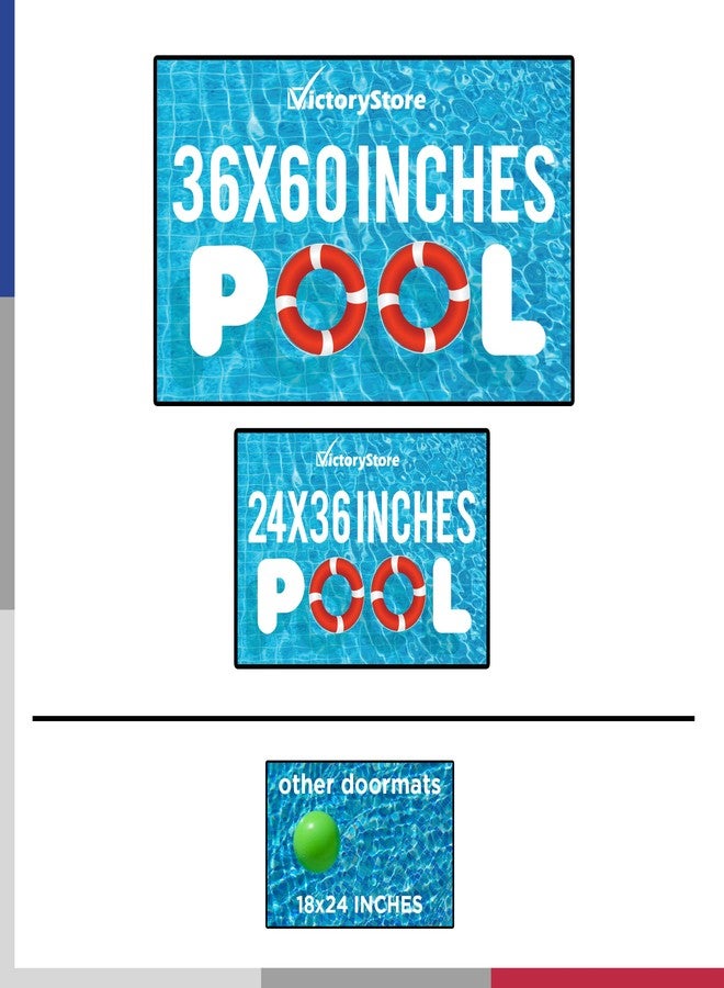 VictoryStore Victory Home Accessory: Custom Swimming Pool Doormat - Welcome to The Pool Door mats - Custom Last Name Floor Mat (1, 24x36 Inches) - Image 3