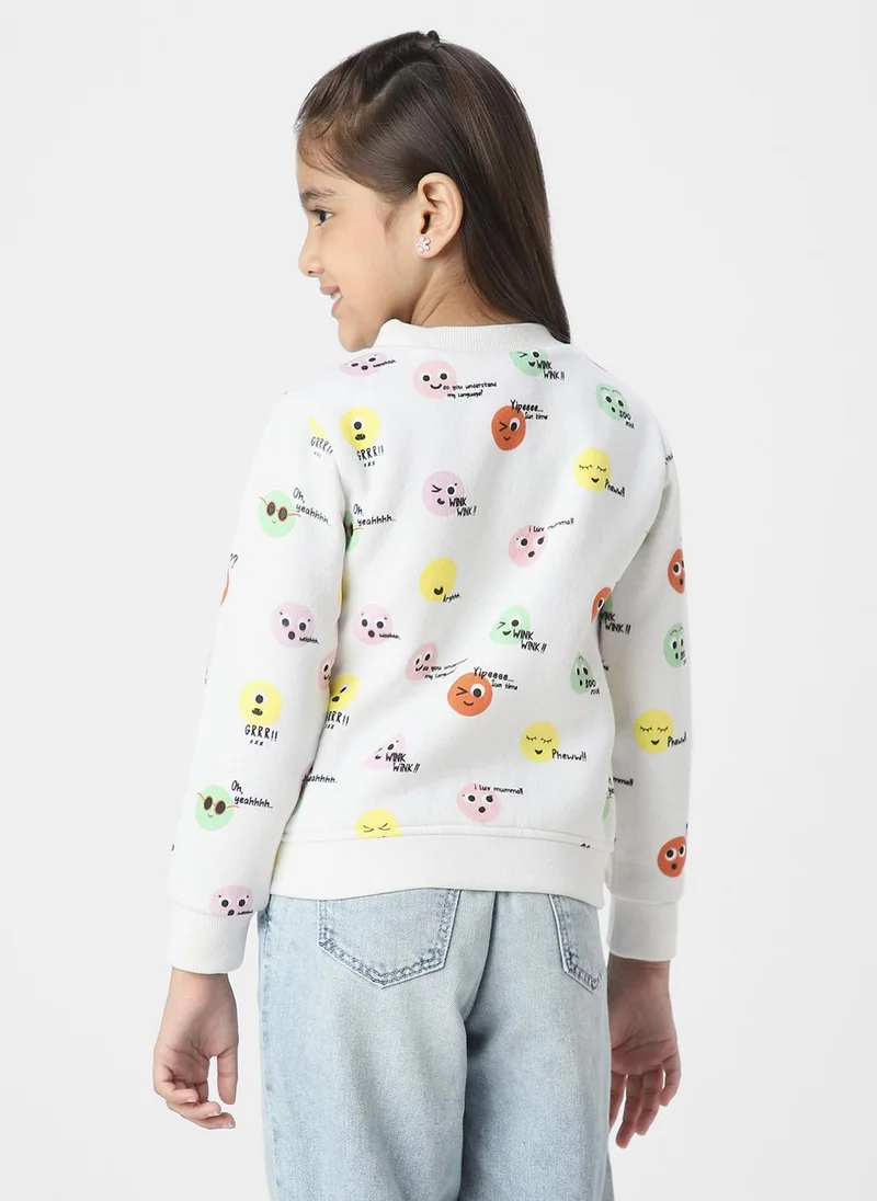 Nautinati  Girls Conversational Playful Printed Sweatshirt  | Best Price UAE