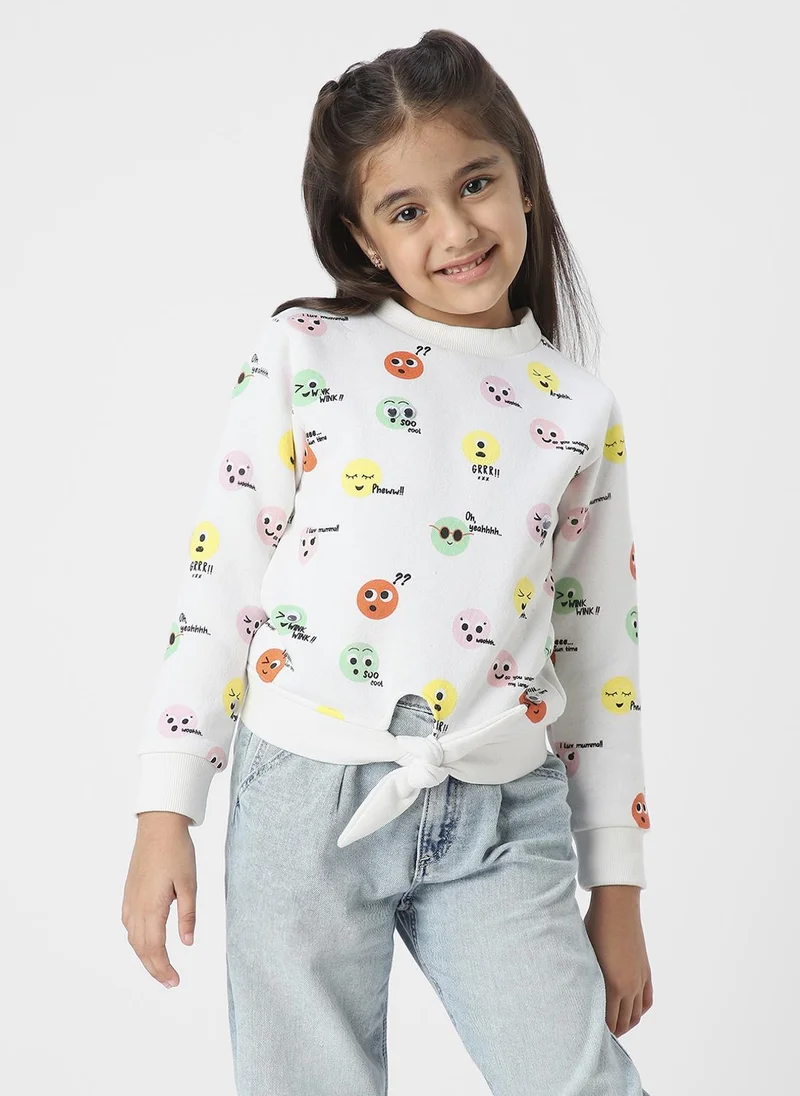 Nautinati  Girls Conversational Playful Printed Sweatshirt  | Best Price UAE