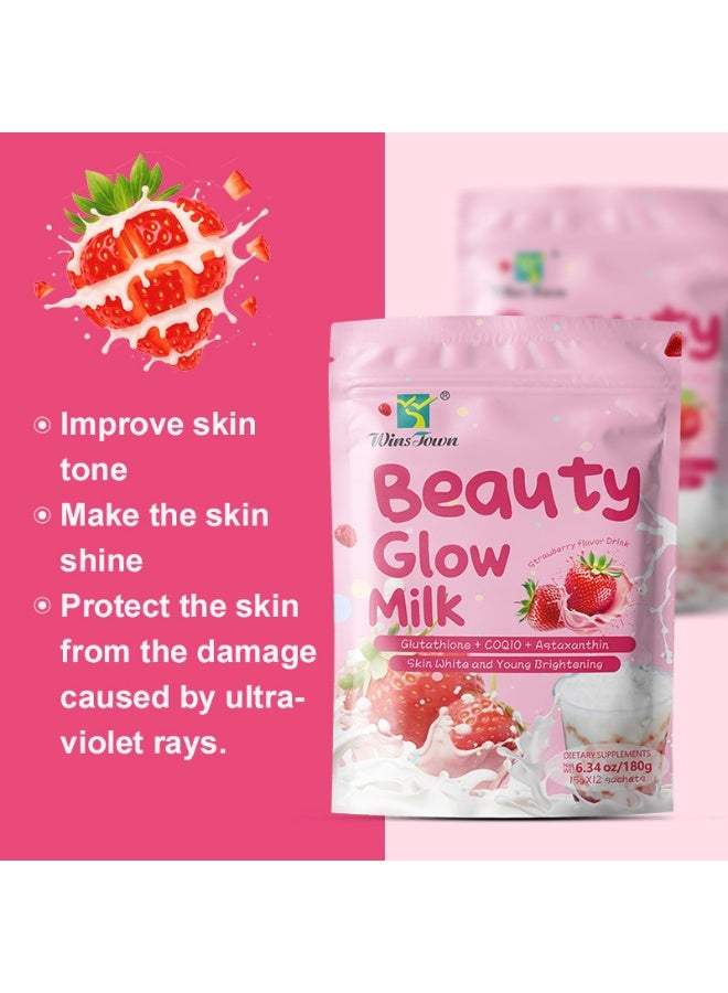 Winstown Wins Town Radiant Milk Skin Drink | Glutathione Collagen Antioxidant Drink: Glowing Skin from Within - Image 4