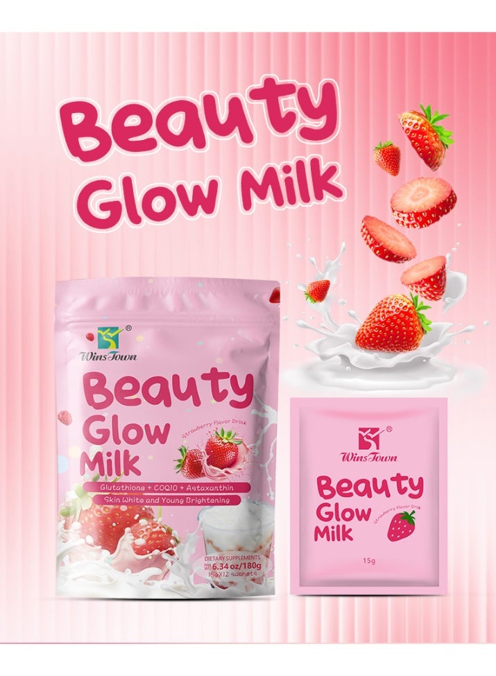 Winstown Wins Town Radiant Milk Skin Drink | Glutathione Collagen Antioxidant Drink: Glowing Skin from Within - Image 2