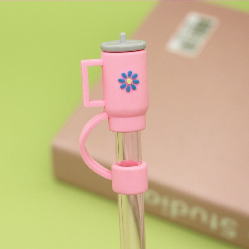 Soft Glue 7 8 10Mm Straw Cap Silicone Cute Cartoon Doll Straw Plug Pvc Stereo Dustproof Straw Cap - Image 1