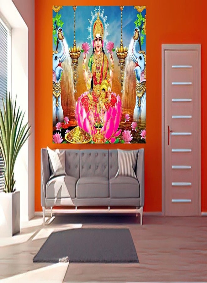 wallpics ملصق فينيل ديني مقاوم للماء للإلهة ما لاكشمي من Wallpics (12 × 18 بوصة، Can1922-1) - Image 3