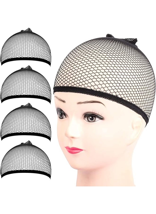 Black Closed-End Mesh Wig Cap, Stretchable Hair Net for Secure Wig Fit – Pack of 2 - Image 1