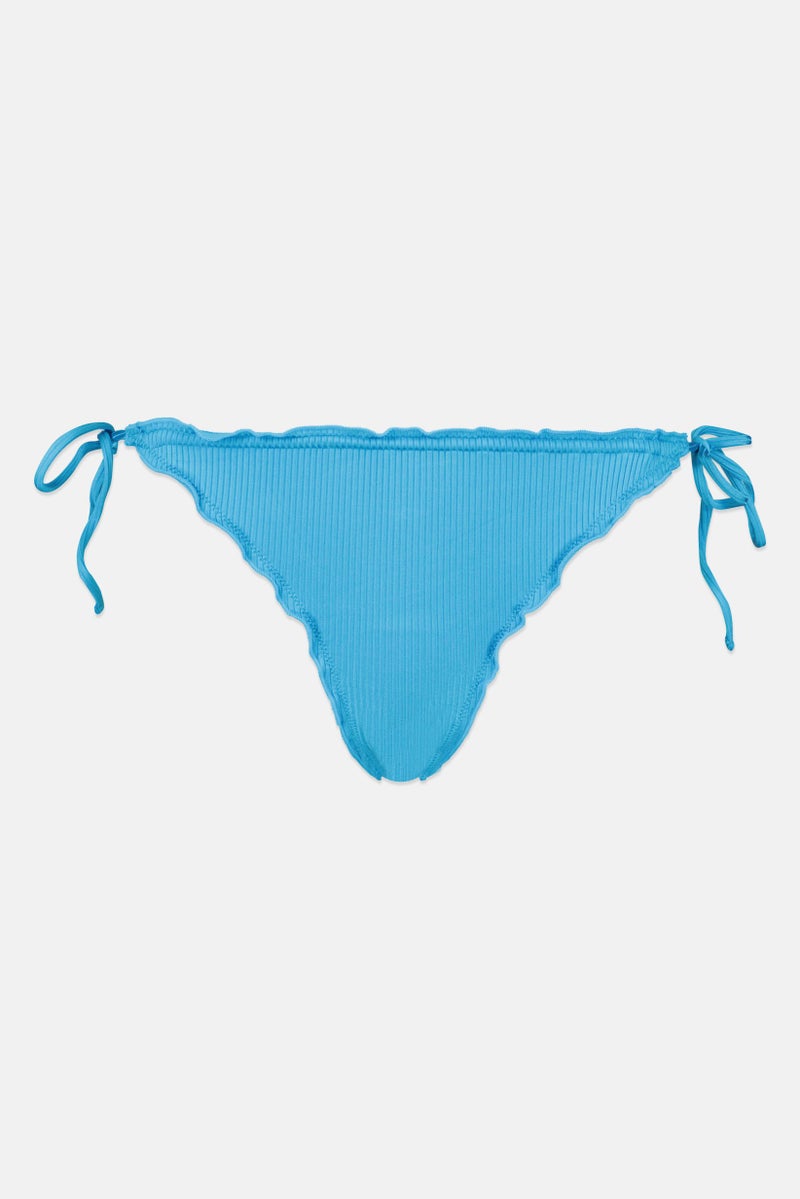 Pull & Bear Pull Bear X Pacific Republic Women Ribbed Bikini Bottom, Blue  - Image 2
