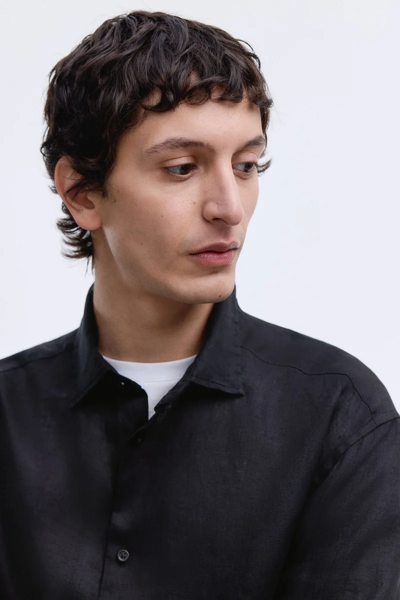 H&M  Slim Fit Linen shirt for Men | Best Price UAE