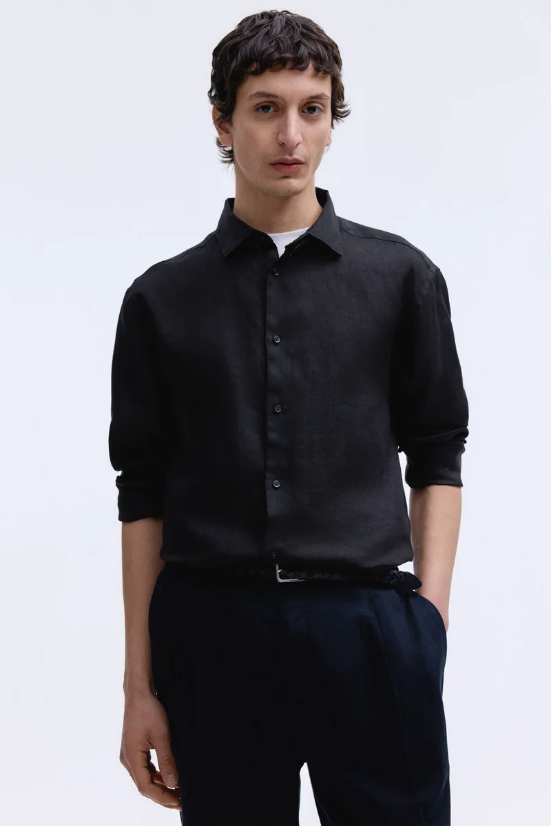 H&M  Slim Fit Linen shirt for Men | Best Price UAE