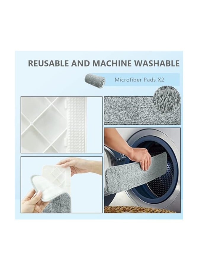 ARNOTEC ممسحة تنظيف مع خزان مياه قابل لإعادة التعبئة سعة 350 مل وممسحة رش مع وسادتين من الألياف الدقيقة قابلة للغسل - ممسحة تنظيف - Image 5