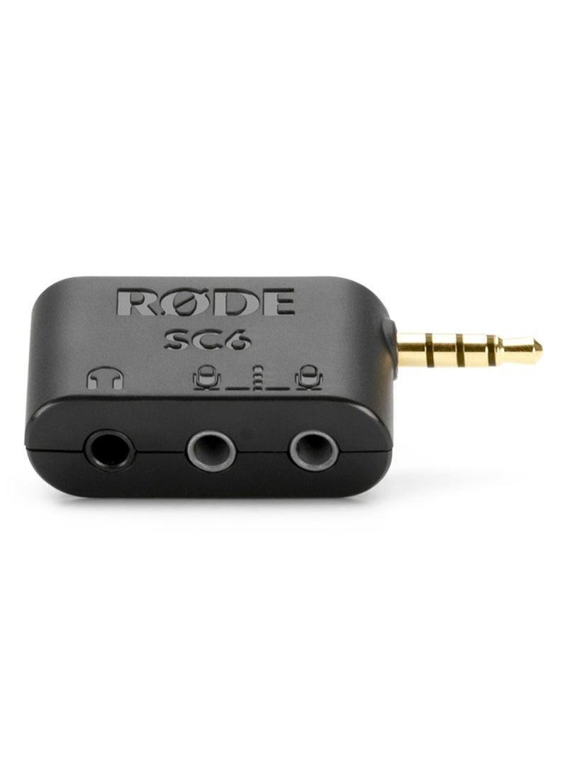 رود Rode SC6 Dual TRRS Adaptor for Smartphones SC6 black - Image 2