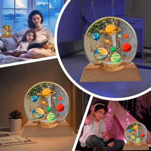 One94Store 3D Acrylic LED Night Light with Planet Design – Warm White Ambient Lighting Decorative Table Lamp with Durable Plastic Base for Bedroom, Living Room, Study, Kids Room, Home Décor & Gifting - Image 4