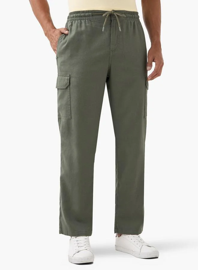 Iconic Cargo Flexi Waist Trousers with Drawstring Closure
