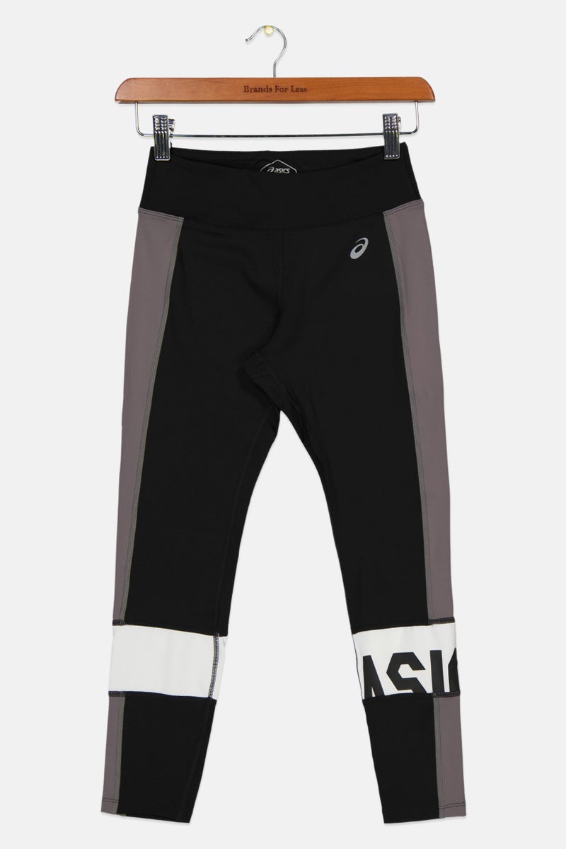 asics Kids Girl Sportswear FIt Brand Logo Printed, Black/White - Image 1