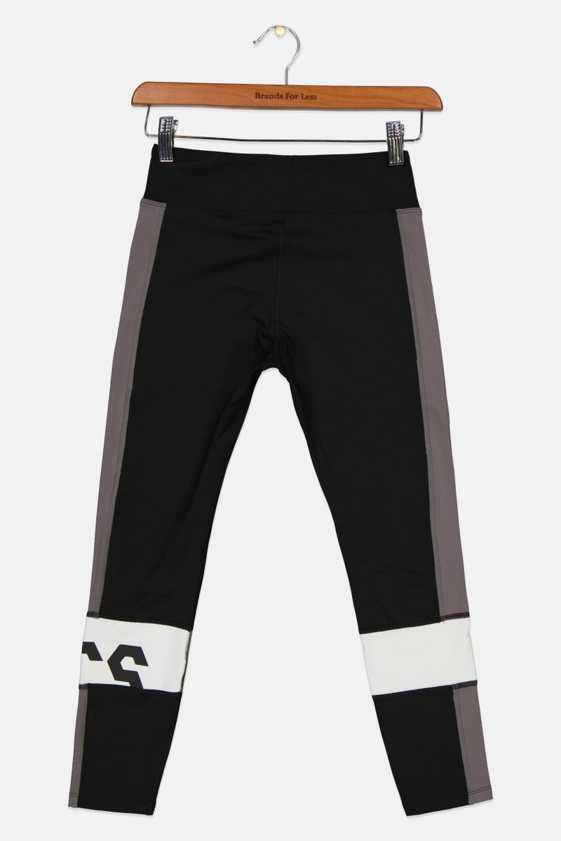 asics Kids Girl Sportswear FIt Brand Logo Printed, Black/White - Image 2