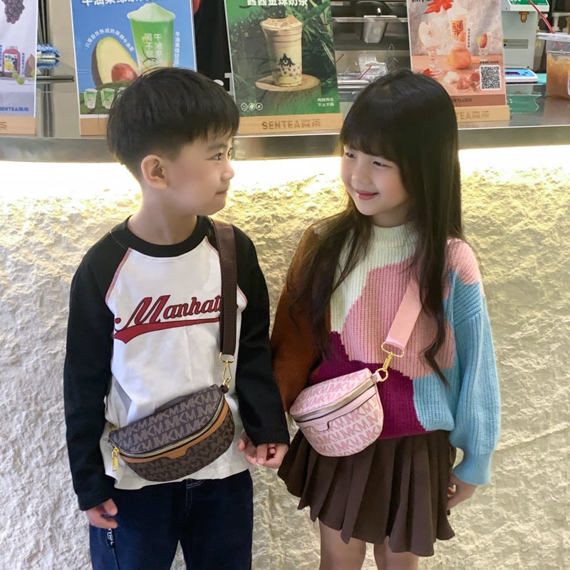 Children'S Bag Fashion Letter Baby'S Chest Bag Handsome Boy'S Wide Shoulder Strap Crossbody Bag Accessories Bag - Image 4