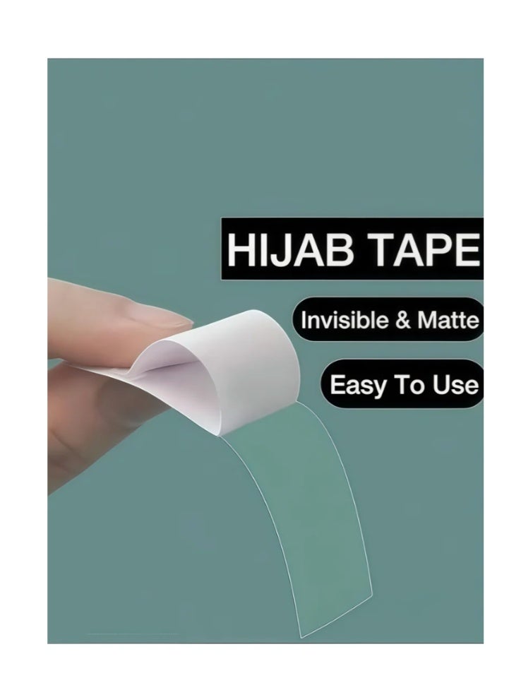 تيب 5 عبوات من الشريط اللاصق المزدوج، مناسب للملابس والشراشف الرأس، ملصقات الحجاب، شريط لاصق مزدوج، شريط قوي، مناسب لجميع أنواع الأقمشة والعباءات (1 عبوة 36 قطعة) - Image 4