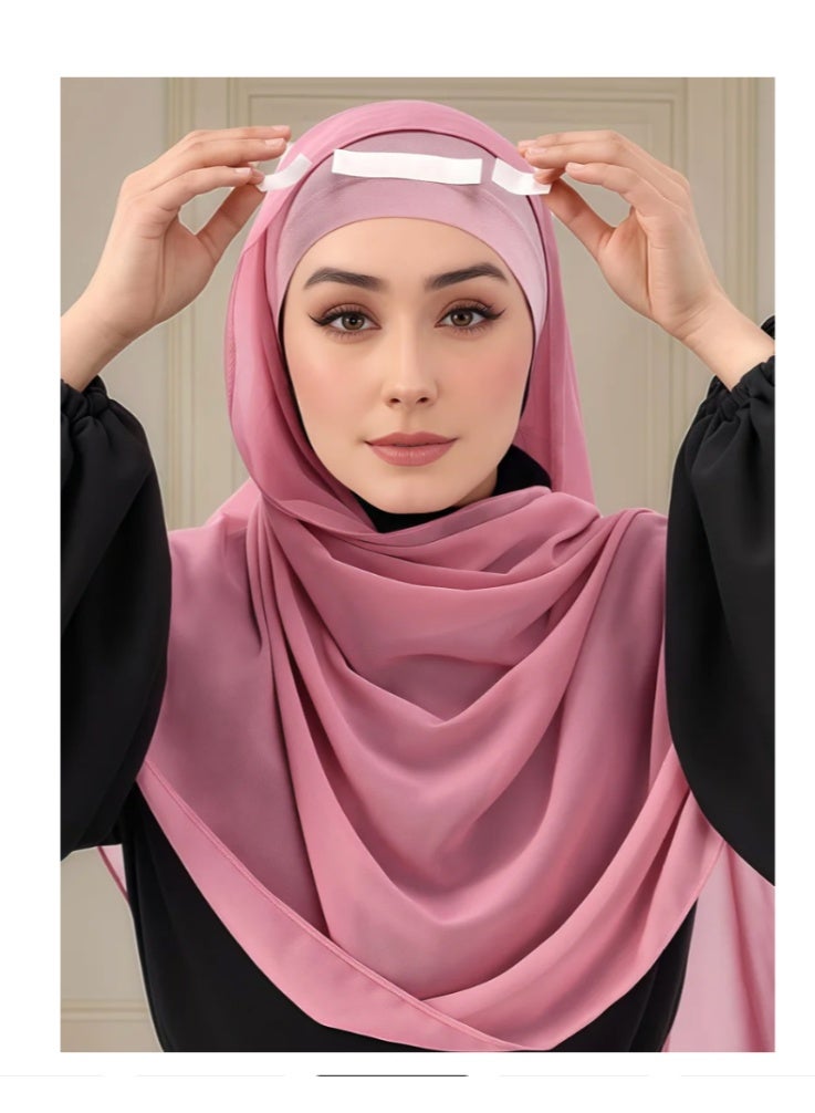 تيب 5 عبوات من الشريط اللاصق المزدوج، مناسب للملابس والشراشف الرأس، ملصقات الحجاب، شريط لاصق مزدوج، شريط قوي، مناسب لجميع أنواع الأقمشة والعباءات (1 عبوة 36 قطعة) - Image 3