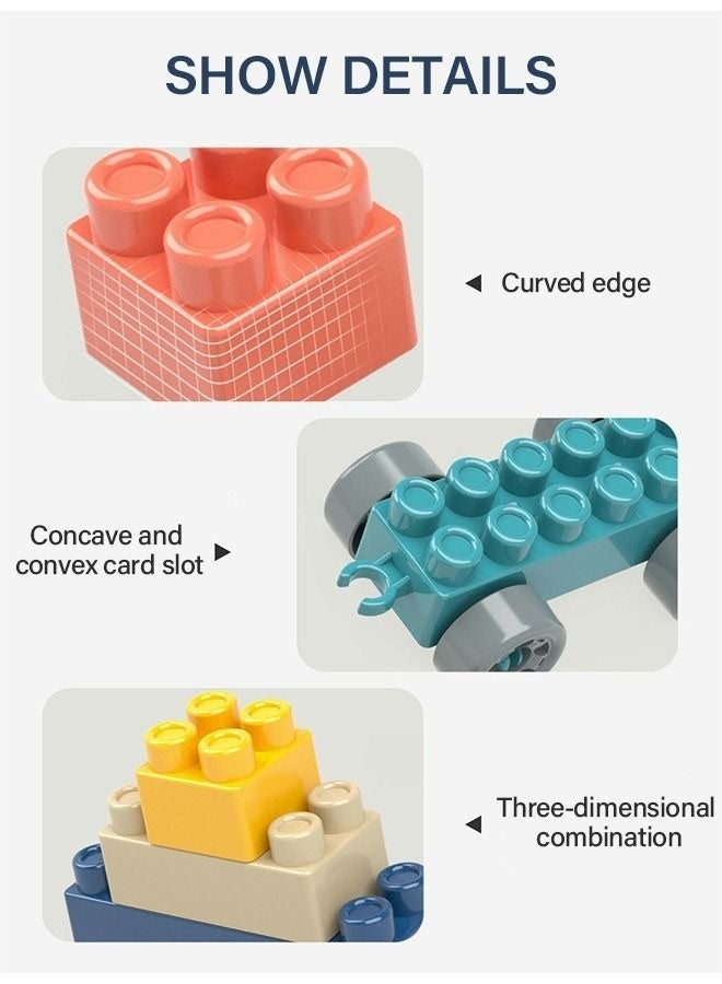 Loquat 300PCS Building Blocks Set with 1 Storage Box, Toy Gift Set,STEM Toys Educational Toys Sets Solid Plastic Sensory Toys for Preschool Kids Boys and Girls - Image 3