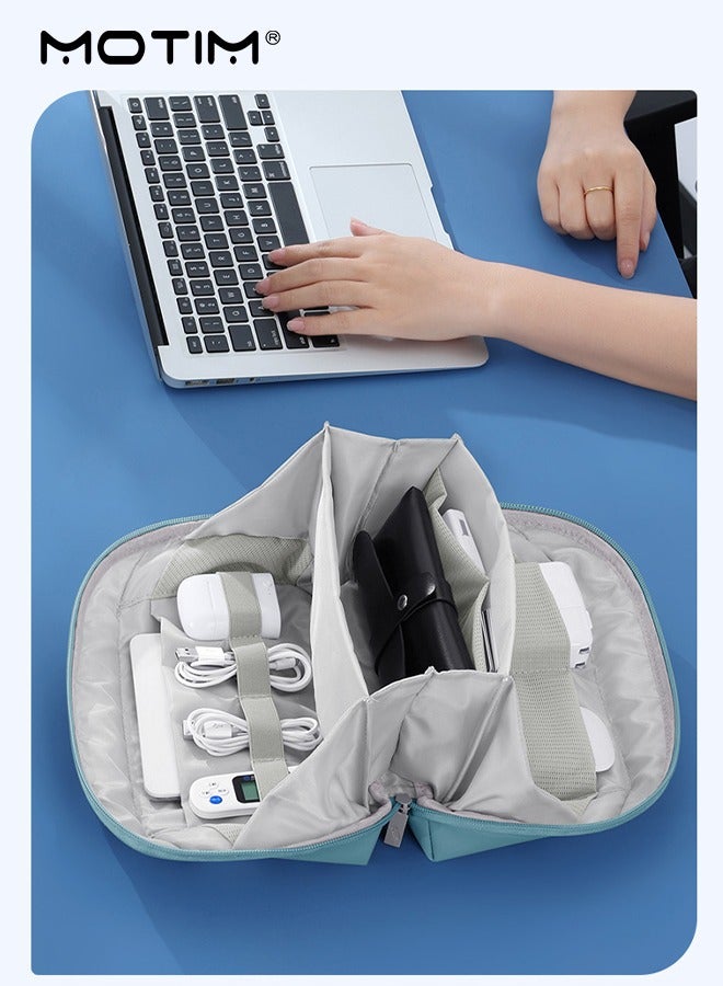 Motim Electronics Organizer Clutch Bag, Travel Cable Organizer Bag, Waterproof Tech Pouch for Cables, Camera Batteries, Power Bank, SD/TF Cards, Hard Disk  - Image 3