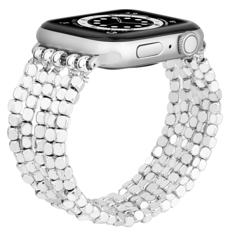 MOFREE Bracelet Compatible with Apple Watch Bracelet Band 41mm/40mm/38mm/42mm/44mm/45mm Series 9 8 7 6 SE 5 Women Fashion Handmade Elastic Stretch Beaded Strap for iWatch Series 4/3/2/1 - Image 5