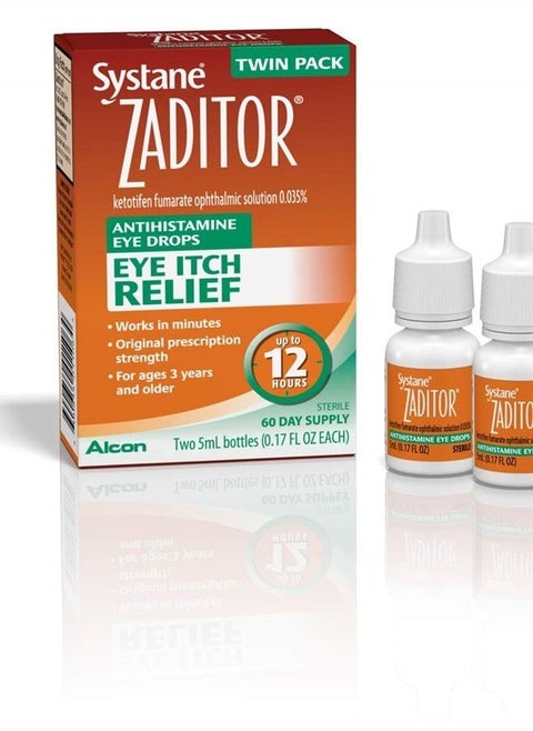 Zaditor Antihistamine Eye Drops, Twin Pack, 5-mL Each
