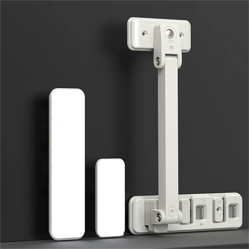 Gray Stainless Steel Window Security Lock Adjustable Sliding Door Safety Buckle - Image 5