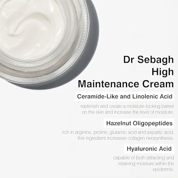 Dr. Sebagh Dr Sebagh High Maintenance Crème (0.5 fl oz) - Ultra-Rich Hydrating Moisturizer Face Cream - Facial Moisturizer for Dry Skin - Anti-Aging Cream for Face - Luxurious Hydrating Moisturizer for Women - Image 4