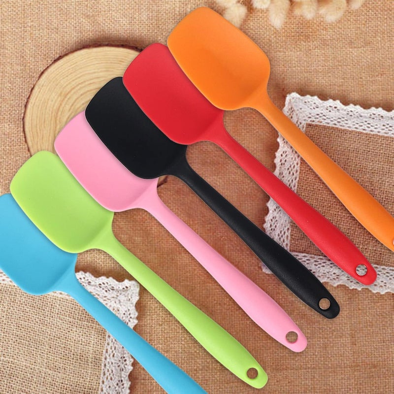 Flexible One-Piece Silicone Spatula for Cooking & Baking, Multi-Use Non-Stick Kitchen Utensil for Stirring, Mixing, & Spreading Food Prep
