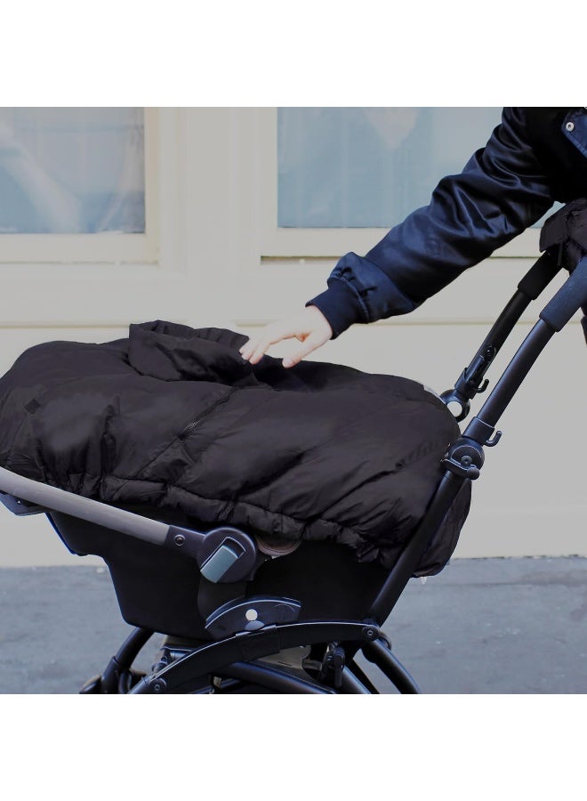 7 A.M. ENFANT Cocoon Infant Car Seat Cover, Metallic Grey - Image 2