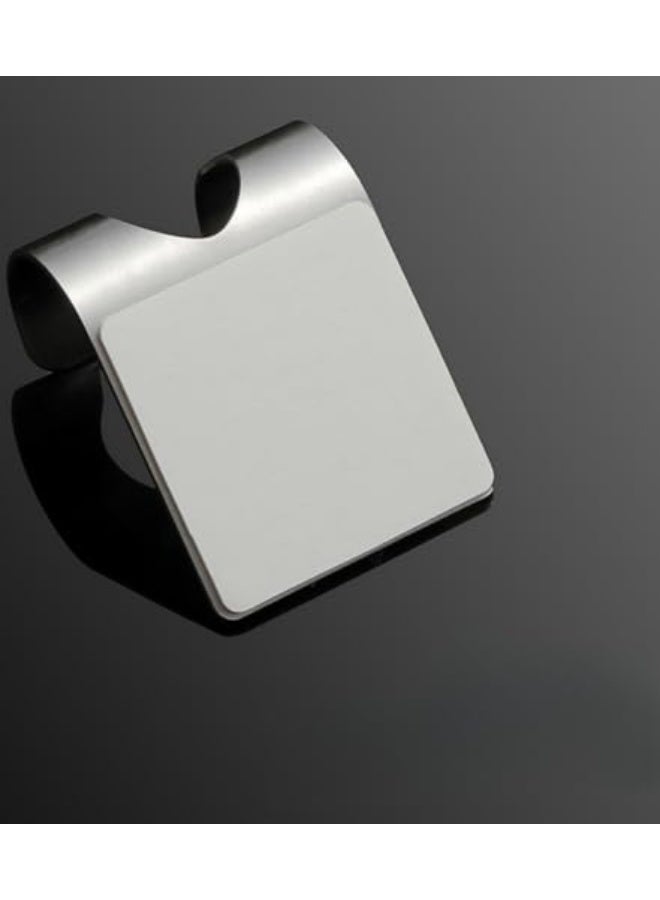 No-Drill Stainless Steel Razor Holder Adhesive Wall-Mounted Shaving Organizer Plug Hook and Storage Rack for Bathroom and Kitchen Silver 2pcs - Image 3