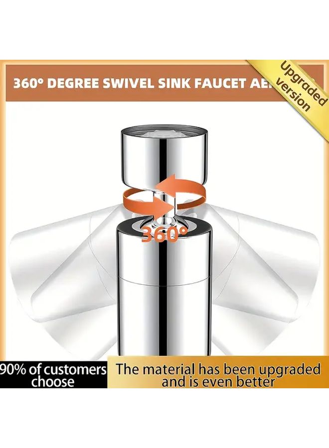 720 Degree Rotating Faucet Extender Dual Flow Modes Splash Proof Quick Connect for Kitchen Sink Double Stop Double Out - Image 5