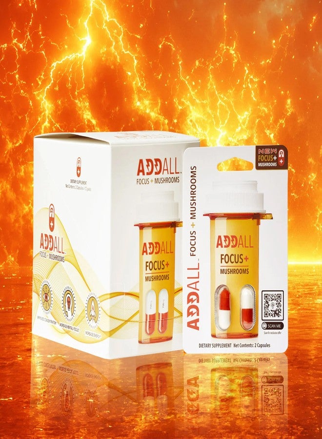 Addall Focus + Mushrooms Memory Supplement (3 Pack) #1 Effective Alternative Brain Supplement Substitute Pills Nootropic & Energy | No Crash | Science Backed Formula | 6 Capsules - Image 4