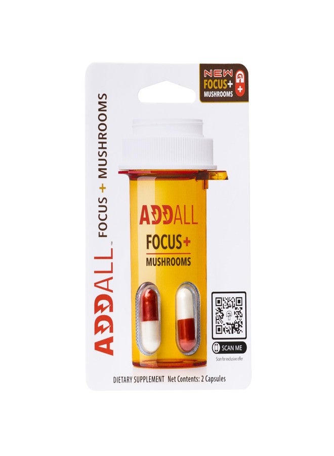 Addall Focus + Mushrooms Memory Supplement (3 Pack) #1 Effective Alternative Brain Supplement Substitute Pills Nootropic & Energy | No Crash | Science Backed Formula | 6 Capsules - Image 2