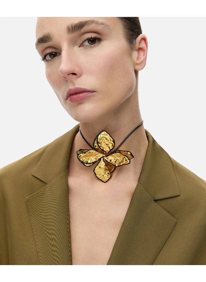 إبيكيول Metallic Flower Necklace