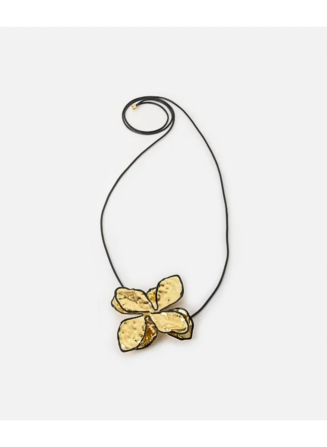إبيكيول Metallic Flower Necklace