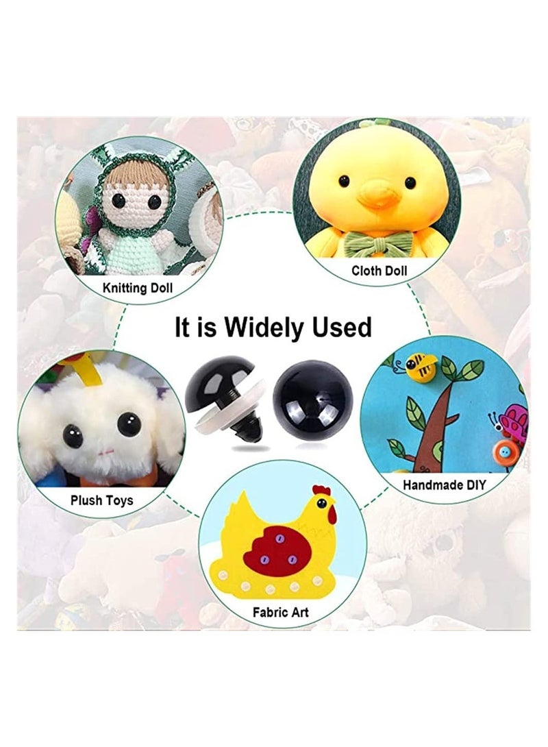 Zikra 120 Pcs 6 mm Plastic Safety Crochet Doll Eyes with Washers for Doll Plush Animal and Teddy Bear Puppet Craft Making - Image 2