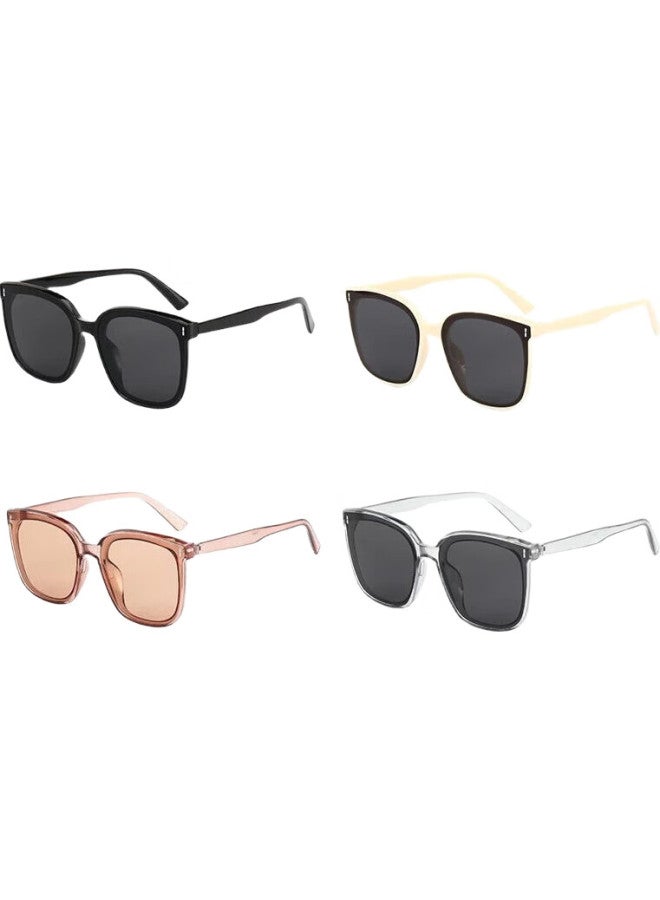 Bai Xiaoshe Bai Xiaoshu Sunglasses [Black Frame With Vertical Studs], Sunglasses For Men And Women, Sun Protection, Travel, Outdoor, Driving, Anti-Glare Glasses - Image 3