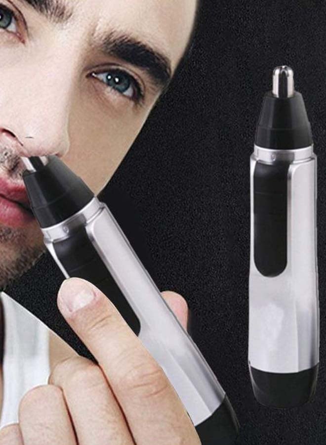 نيبمينينت ماكينة كهربائية محمولة لتشذيب شعر الأنف مع غطاء وفرشاة أسود/فضي - Image 2