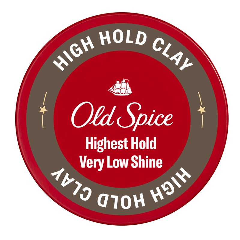 Old Spice High Hold Hair Styling Clay for Men, High Hold, Very Low Shine, 2.22 Oz - Image 1