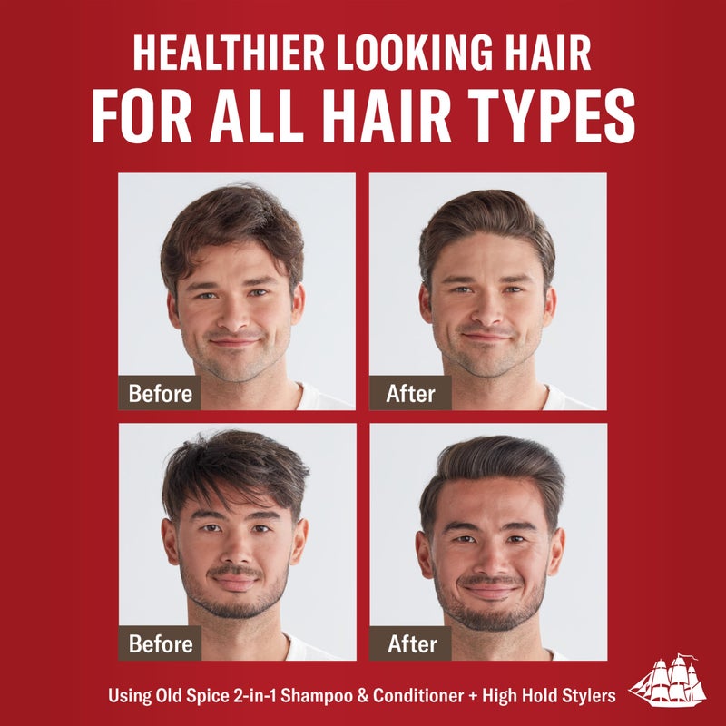 Old Spice High Hold Hair Styling Clay for Men, High Hold, Very Low Shine, 2.22 Oz - Image 3