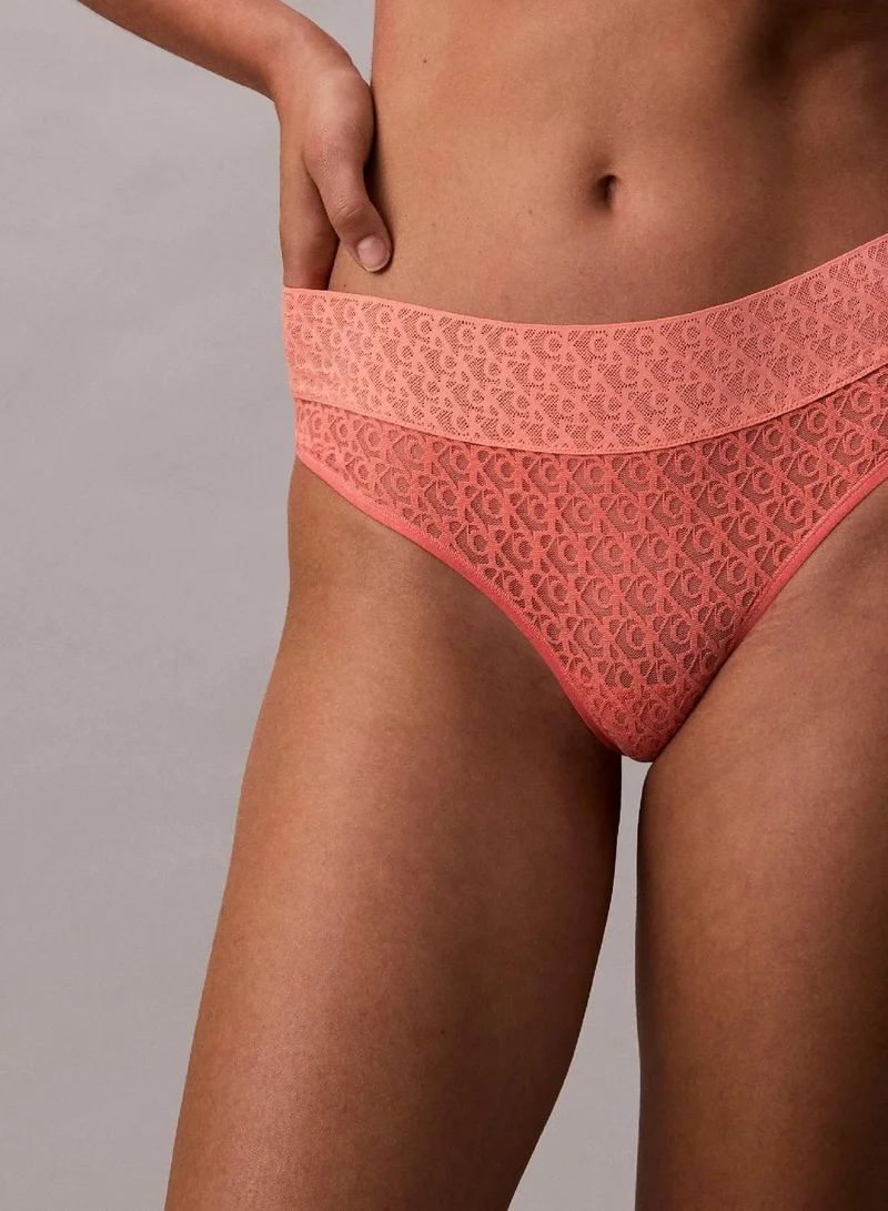 Calvin Klein Coral Pop Brazilian Briefs - Icon Logo Lace for Women | Best Price UAE