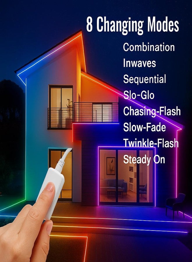 الجستو شريط إضاءة LED من جيستو بطول 3 أمتار - إضاءة خارجية عالية السطوع ومقاومة للماء للشرفات، ديكور المنزل، والأسقف المعلقة | شريط إضاءة RGB لتزيين ديوالي مع وحدة تحكم لتغيير الوضع (متعدد الألوان) - Image 2