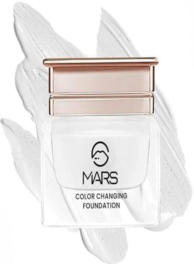 Happy world Pratham Color Changing Foundation Cream for all skin Full Coverage, Waterproof Liquid with Satin Finish, Magic Skin Tone Adapting Formula 25g - Image 1