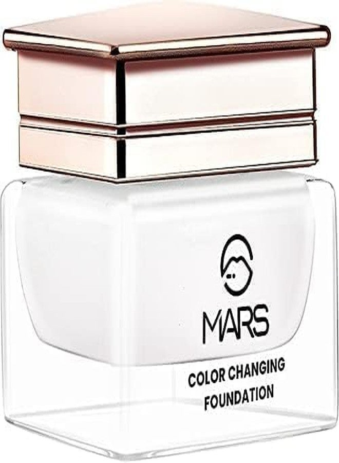 Happy world Pratham Color Changing Foundation Cream for all skin Full Coverage, Waterproof Liquid with Satin Finish, Magic Skin Tone Adapting Formula 25g - Image 3