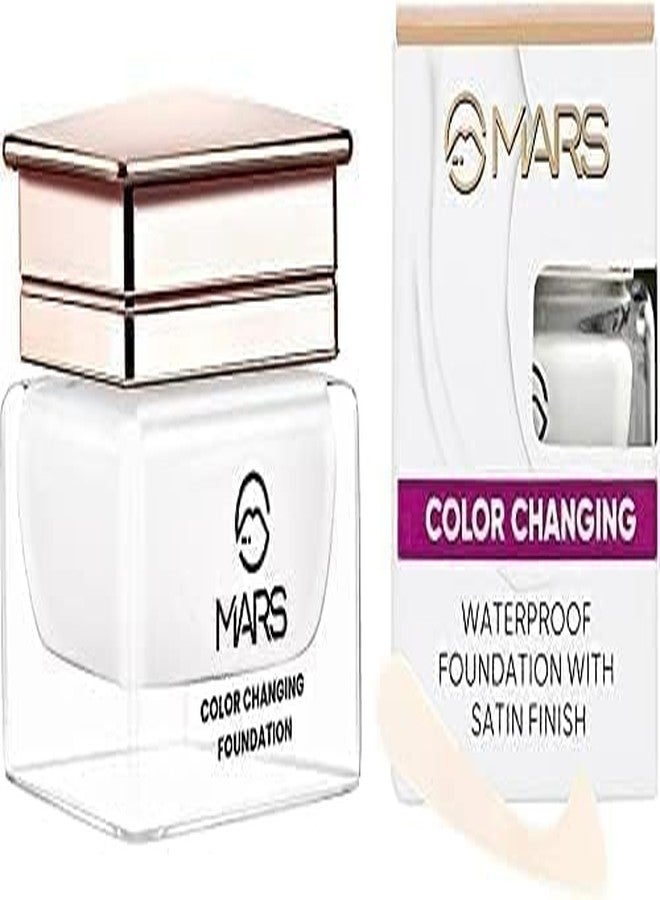 Happy world Pratham Color Changing Foundation Cream for all skin Full Coverage, Waterproof Liquid with Satin Finish, Magic Skin Tone Adapting Formula 25g - Image 2